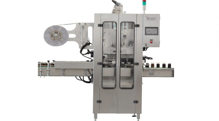 เครื่องสวมฟิล์มฉลากคอขวดและฉลากตัวขวดอัตโนมัติ AUTOMATIC LABEL SLEEVE INSERTING MACHINE